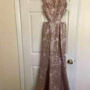 Windsor Sequin Cutout Evening Gown in Mauve size 3